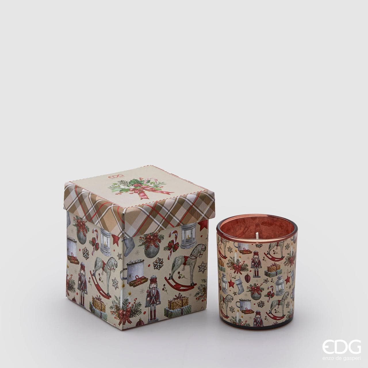 Italiving Duftkerze Duftkerze im Zierglas und Schmuckkästchen mit Weihnachtsmusik