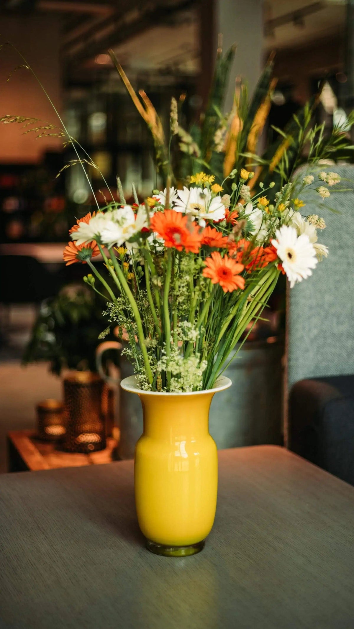 Italiving Glasvase Blumenvase im Stil von Murano Höhe 26 cm Ø 16,5 cm