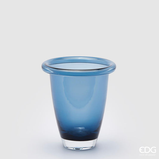 Italiving Glasvase Designklassiker Glasvase groß in 2 Farben H 21 cm Ø 18 cm