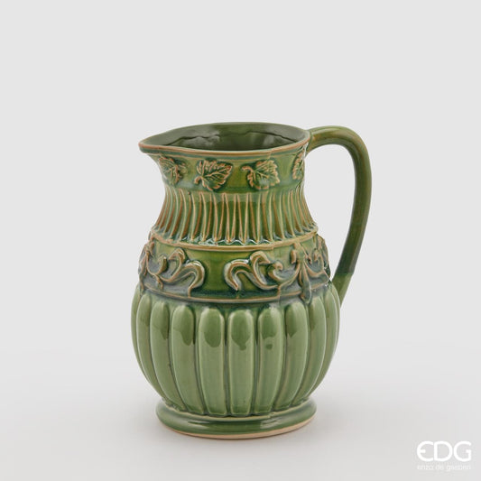 Italiving Keramikkrug Mediterraner Krug aus Keramik mit antikem Design - Höhe 25 cm Ø 21 cm