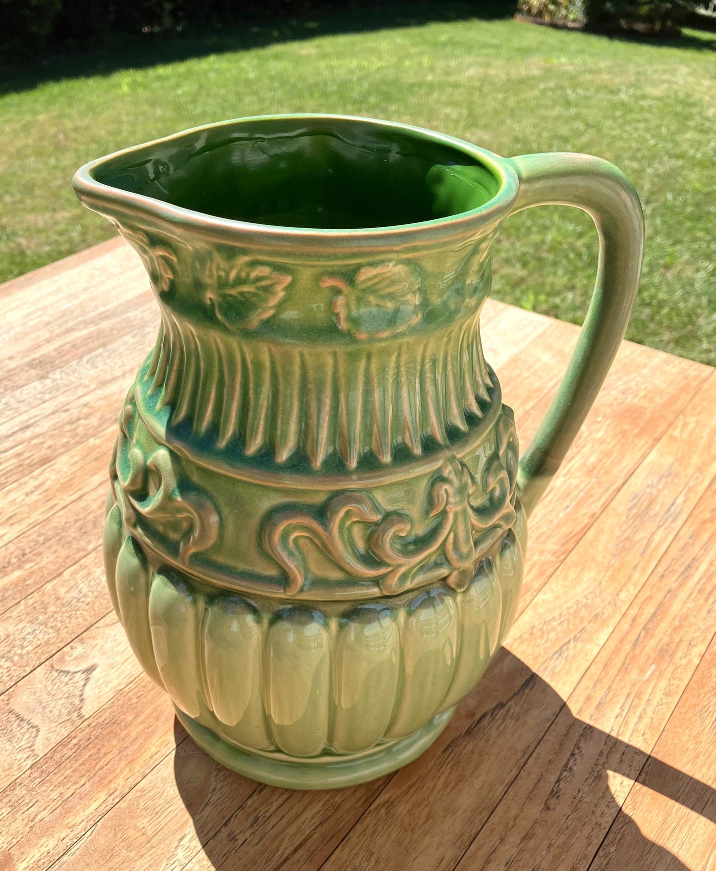 Italiving Keramikkrug Mediterraner Krug aus Keramik mit antikem Design - Höhe 25 cm Ø 21 cm