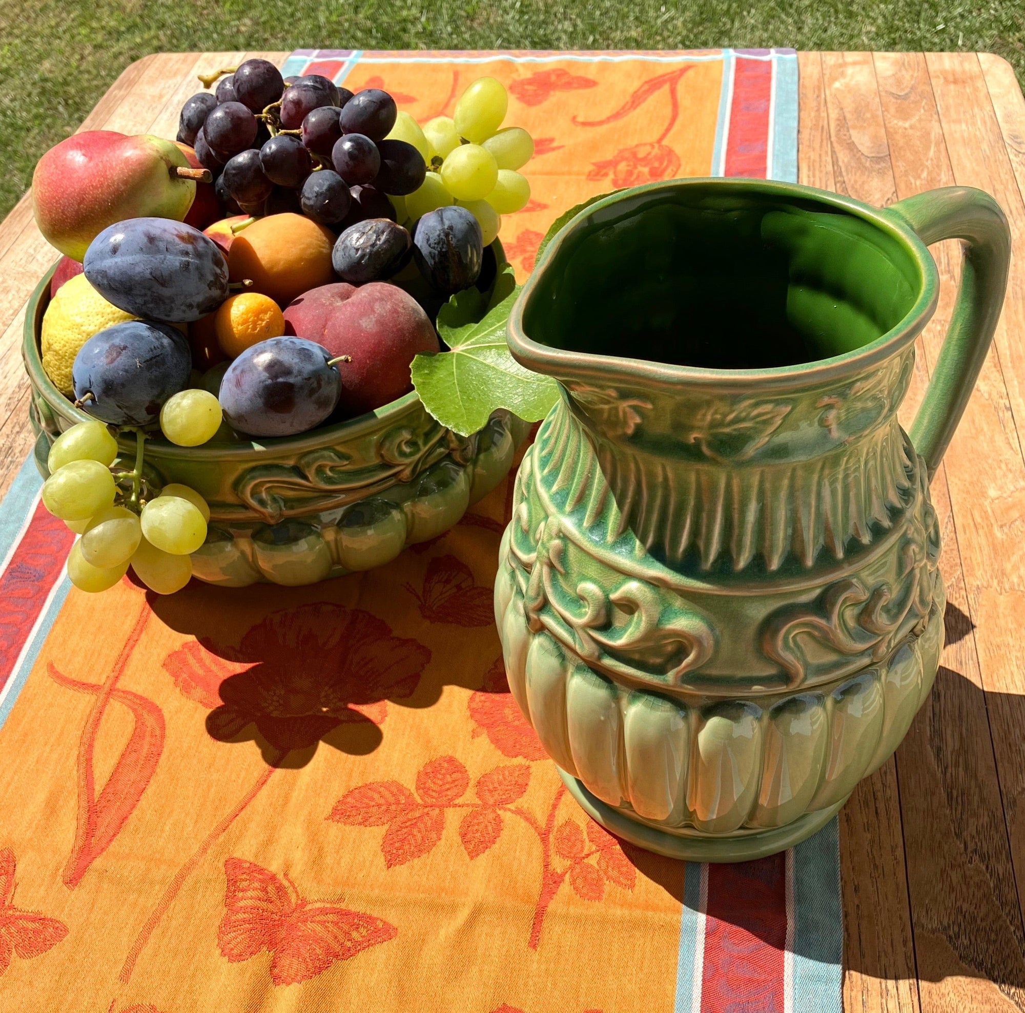 Italiving Keramikkrug Mediterraner Krug aus Keramik mit antikem Design - Höhe 25 cm Ø 21 cm