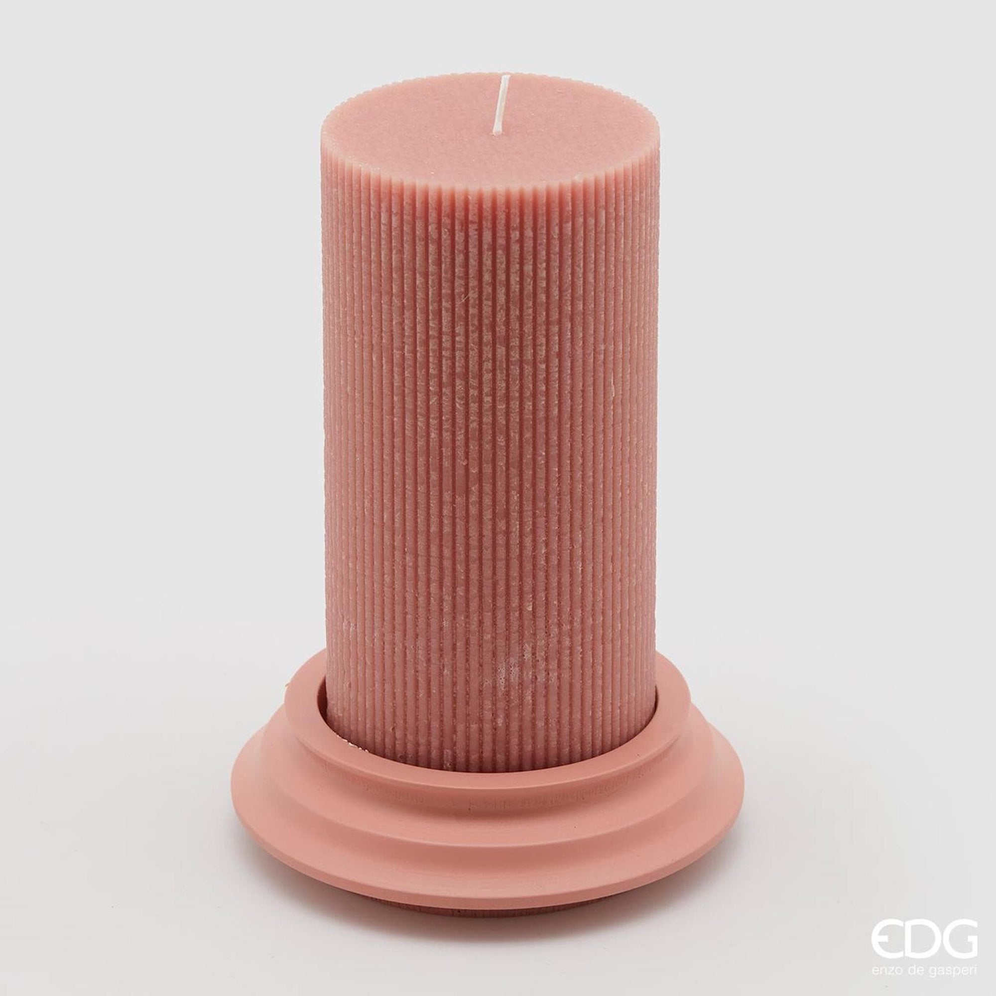 keramik rosa kerze antike