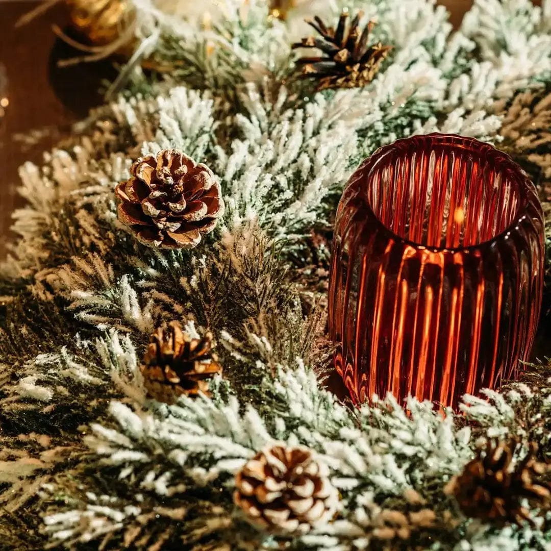 Italiving Kerzenglas 3-er Set Kerzengläser für Teelichter in zwei Farbkombis H 12 cm Ø 9 cm