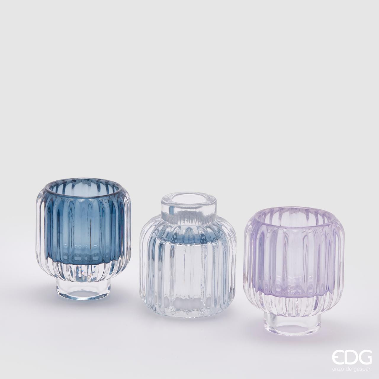 Italiving Kerzenglas 3er-Set Kerzengläser für Kerzen und Teelichter in 3 Farbkombinationen