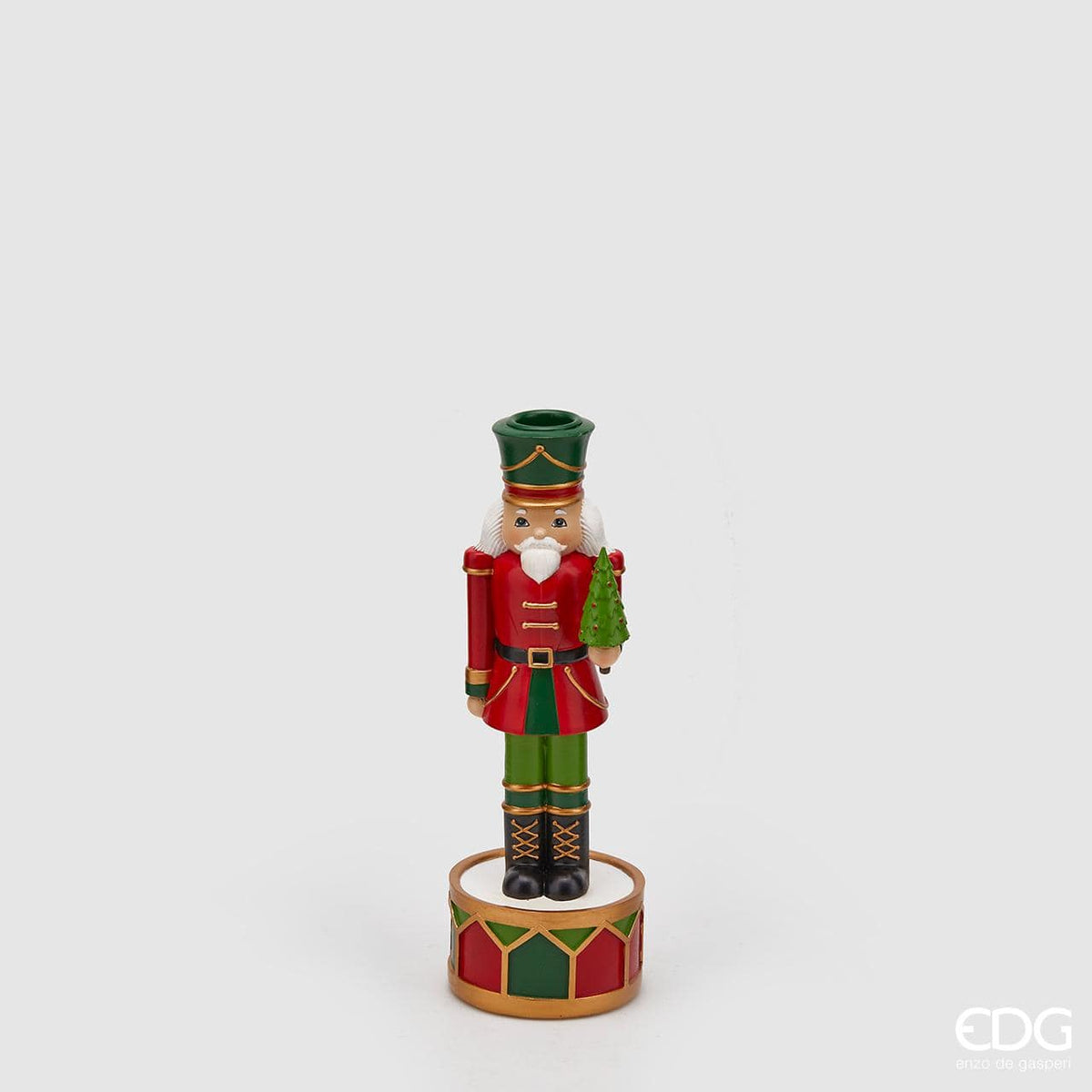 Italiving Kerzenleuchter Kerzenständer für hohe Kerzen Weihnachtssoldat groß