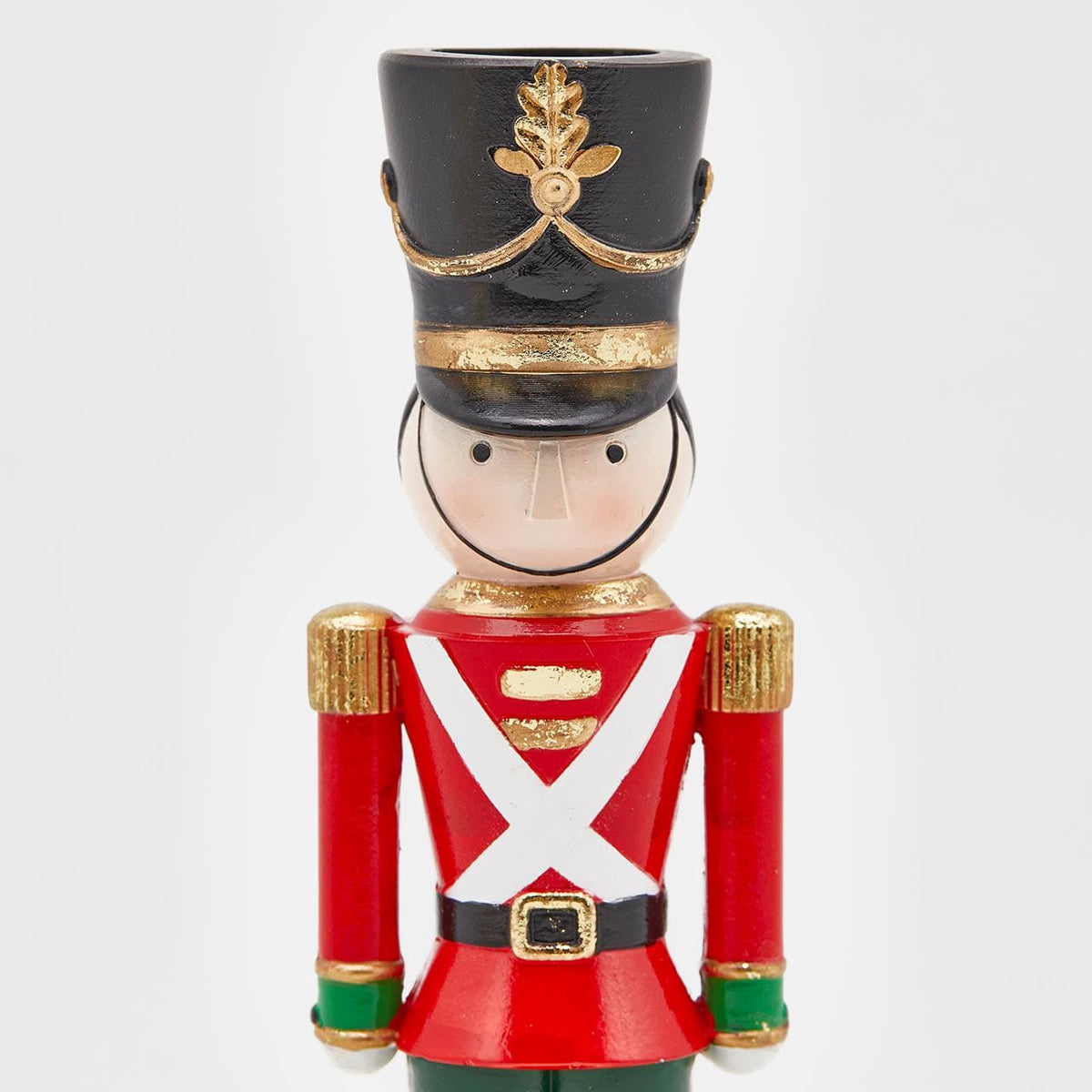 Italiving Kerzenleuchter Kerzenständer für hohe Kerzen Weihnachtssoldat mittelgroß