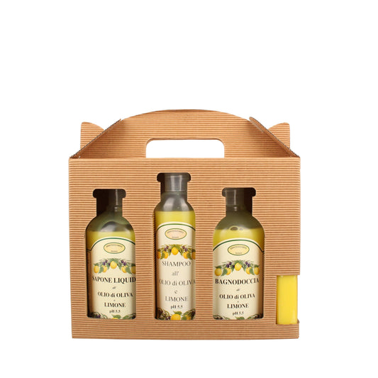italiving Plegeset 4-teilig aus Olivenöl mit Zitrone