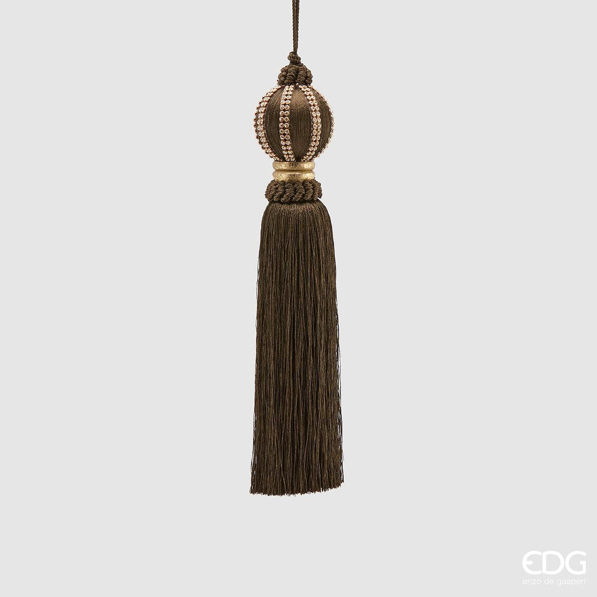 Italiving Quaste Grün Quaste / Troddel Länge 27 cm mit Kristallen in 3 Farben