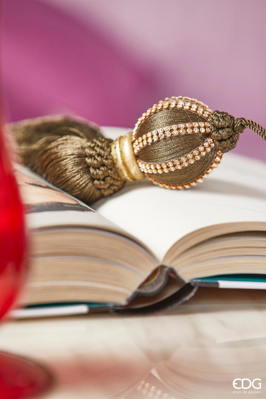 Italiving Quaste Quaste / Troddel Länge 27 cm mit Kristallen in 3 Farben