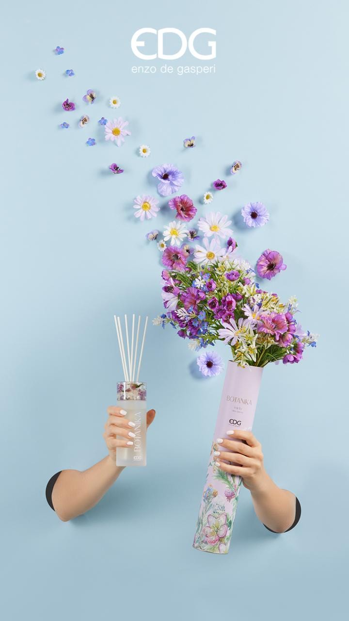 Italiving Raumduft Mediterraner Raumduft im Glas - 3 Düfte Grüner Tee, Myrte, Olivenblüte 180ml