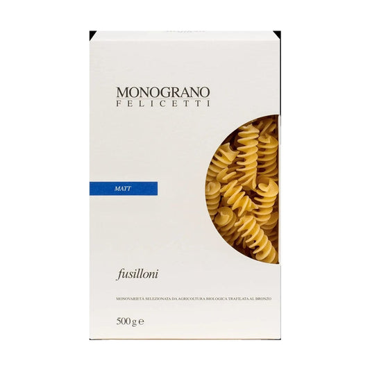 Italiving Teigwaren BIO Fusilloni Monograno Serie Matt aus Hartweizen von Felicetti 500Gr.
