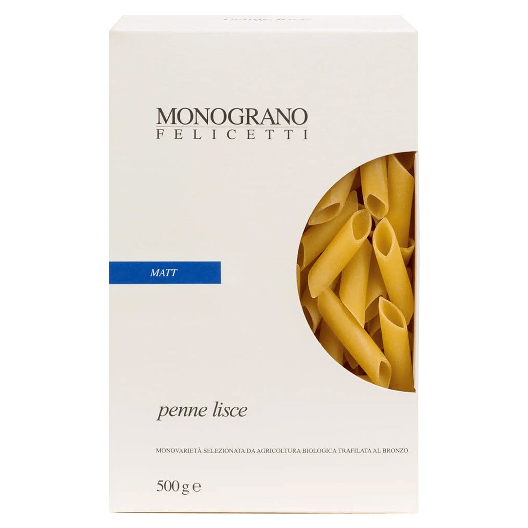 Italiving Teigwaren BIO Penne Monograno Serie Matt aus Hartweizen von Felicetti 500Gr.