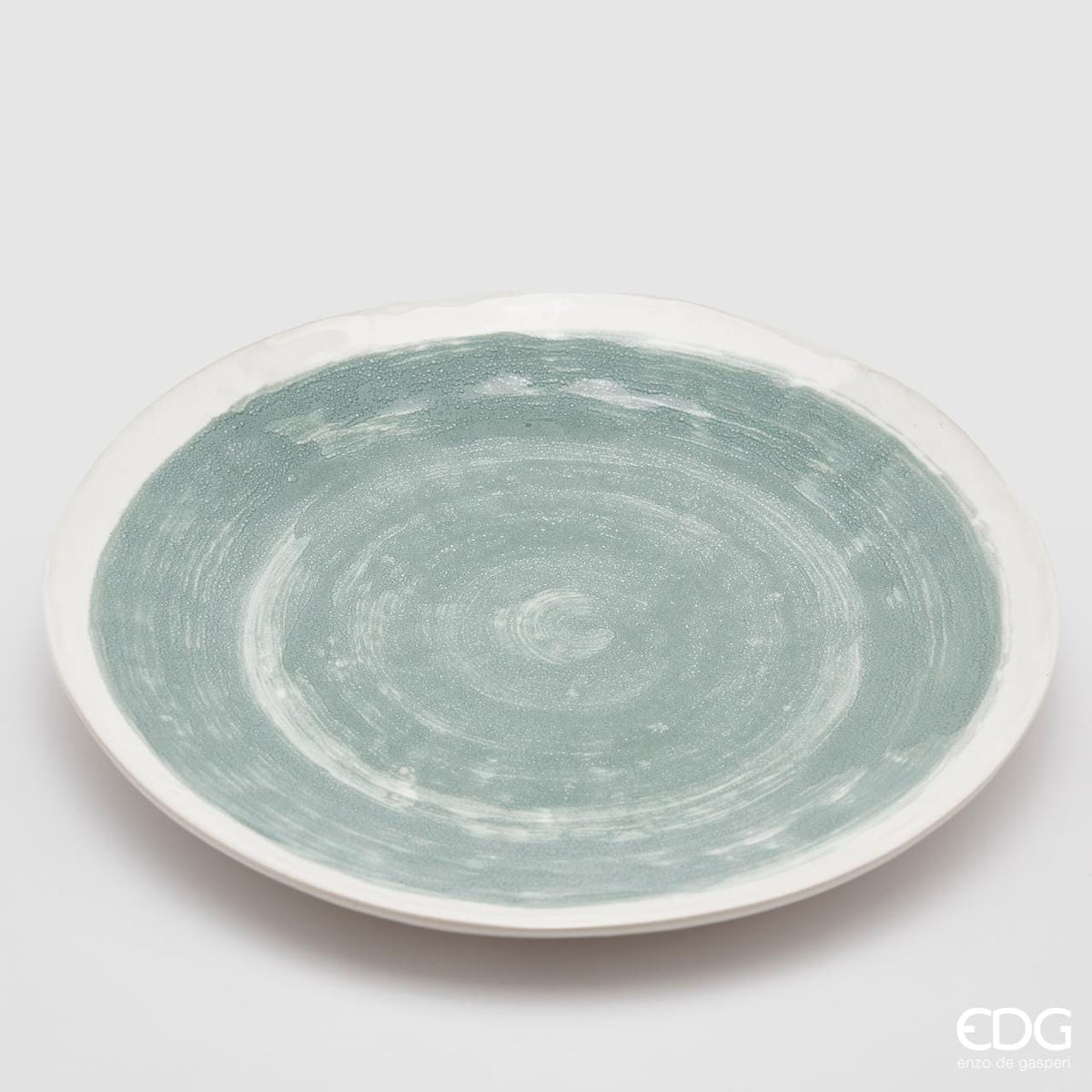 Italiving Teller Speiseteller handbemalt - glasierte Keramik in Naturfarben lackiert Ø 28 cm