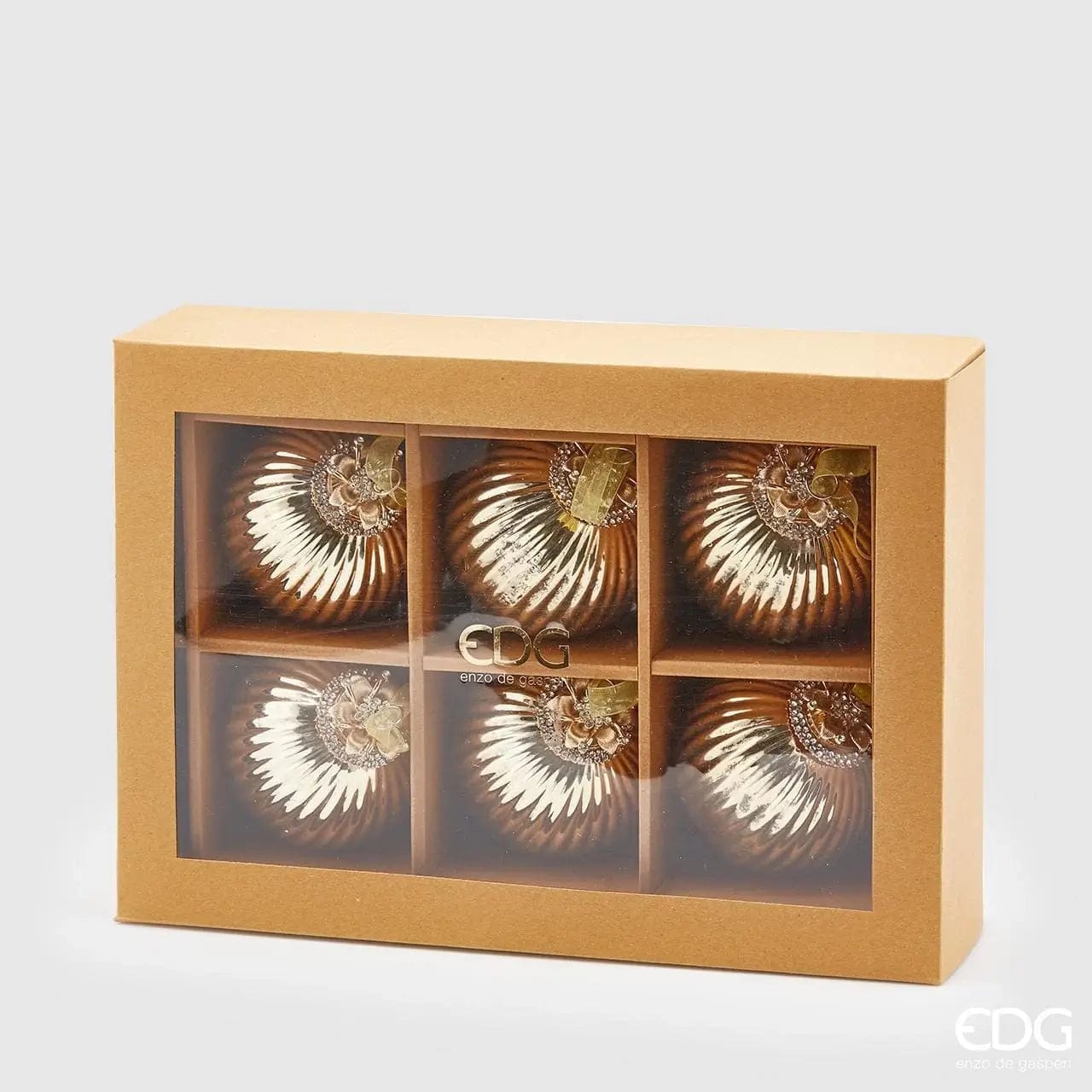 Italiving Weihnachtskugeln Dekorative Weihnachtskugel Glas mit Krone in Gold und Rot Ø 10 cm